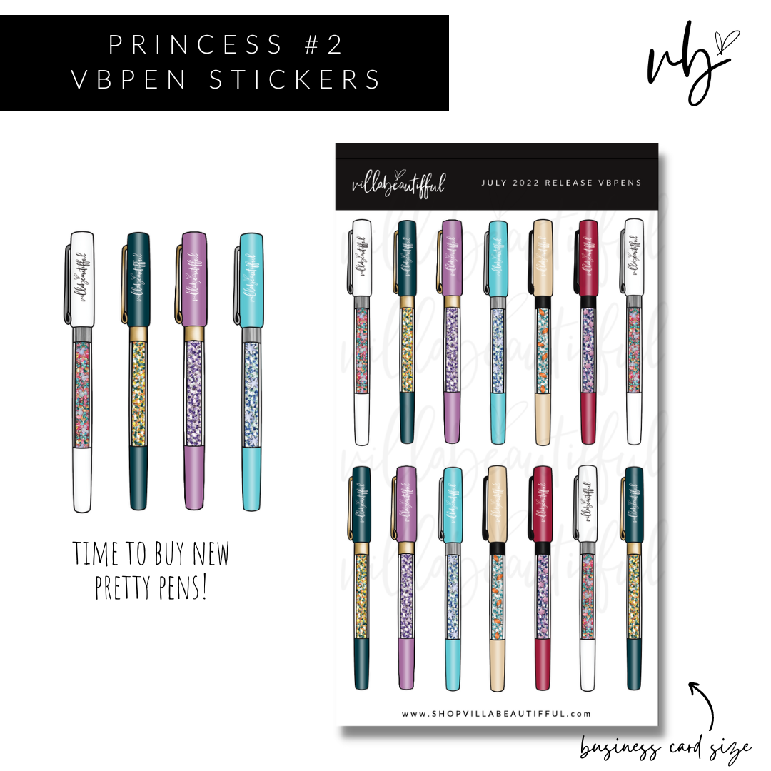 Princess #2 VBPens New Release Sticker Sheet
