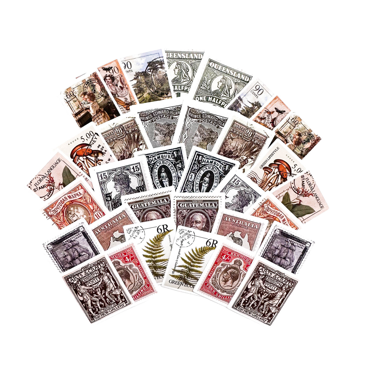 Journal Sticker Pack | Vintage Stamps