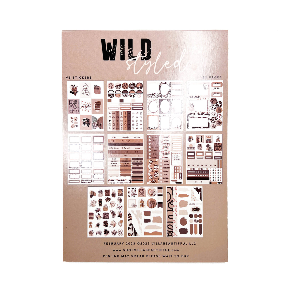 Wild Styled VB Sticker Book