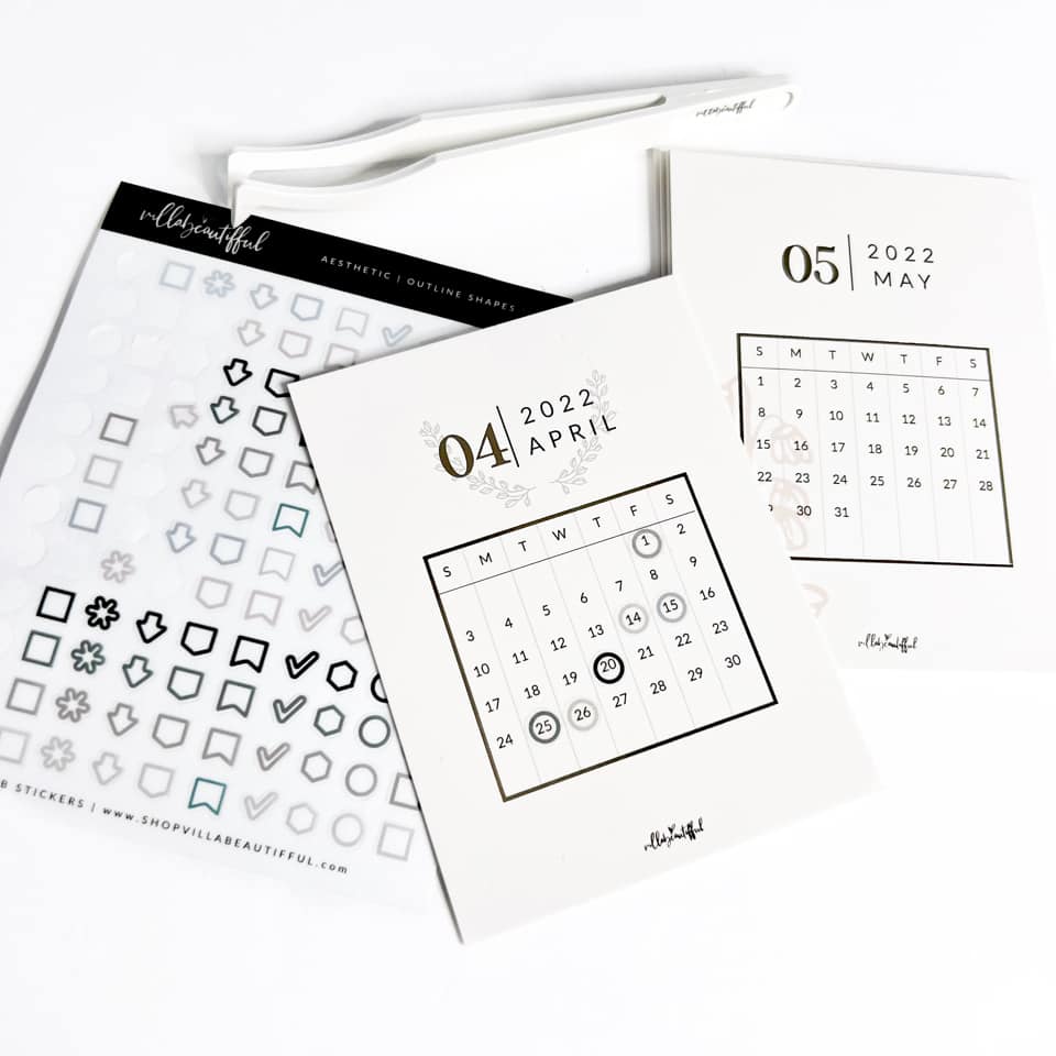 Aesthetic Bullet Journal Stickers Sheet