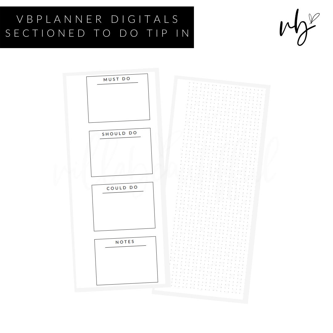 VBPlanner Digital | Tip In Sectioned To Do